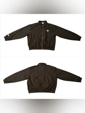 '02 Vintage New Orleans Saints Embroidered Logo Bomber Jacket (XL)